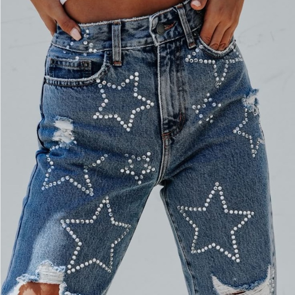 Carmar Denim Hermia Peyton Rhinestone Star Jeans